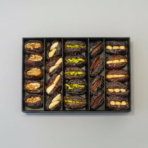 Dates Box Filled with Nuts