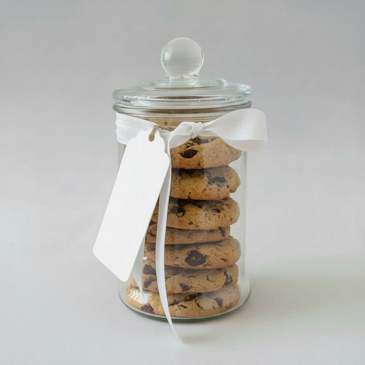 Customized Photo / Logo Printed Jar of Premium Chocolate Chip Cookies (Minimum 5 Jars)