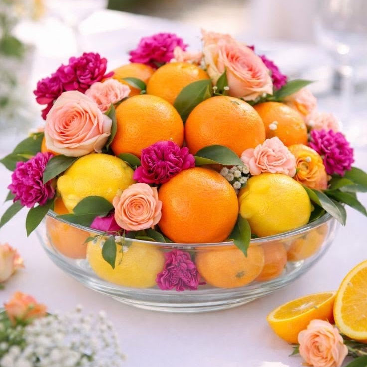 Pink Roses & Orange Theme