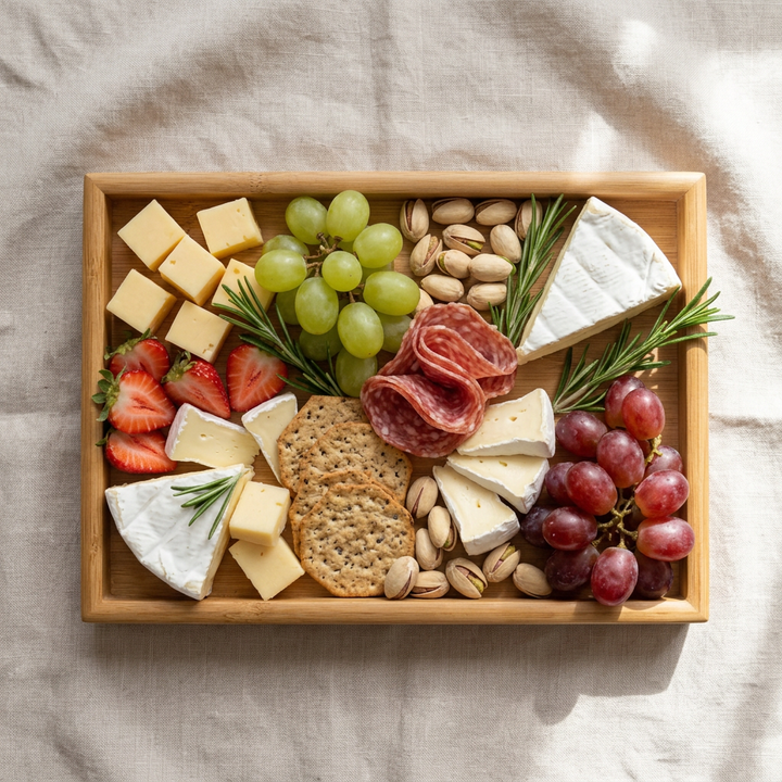 Small grazing board, AI-generated serving suggestion